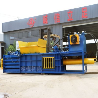 120T卧式纸壳纸箱打包机 废塑料瓶薄膜打包机 吨袋碎布压缩打包机 2台