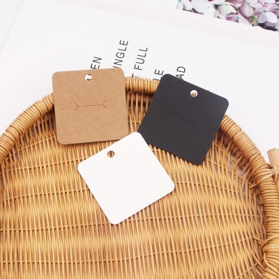 现货6*6cm空白350g牛皮纸戒指卡收纳包装卡饰品包装直播展示价签