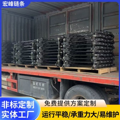 鳞板输送机链条 重型链条工业传动链条304不锈钢 双孔弯板