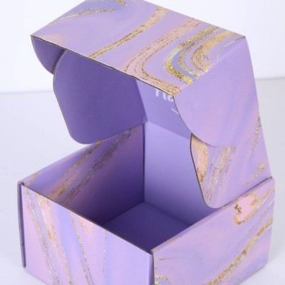 礼盒彩印飞机盒设计化妆品牛皮纸包装烫金空盒礼盒瓦楞白 卡彩盒定图5