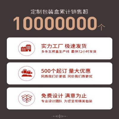 定制白卡展示盒礼盒包装高硬瓦楞盒彩盒批发双插盒礼品包装扣底盒图3