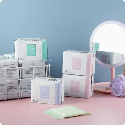 OBB现货批发艾草芯片姨妈巾护垫 日夜用组合棉柔透气超薄卫生巾