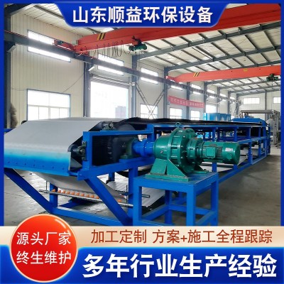 橡胶带式真空过滤机 污泥脱水设备 尾矿处理浓缩脱水一体机