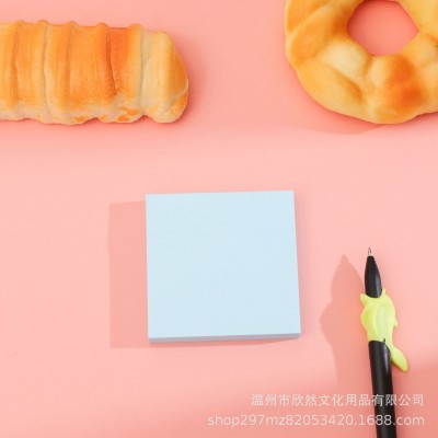 厂家批发莫兰迪五色正方形便利贴粘性强便签本迷你可撕可印