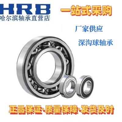 真正品哈尔滨HRB轴承6201 6201 6203 6204 2Z/2RZ深沟球胶盖铁盖