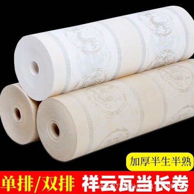 复古风祥云瓦当对联作品纸宣纸长卷书法毛笔字创作专用加厚长卷纸