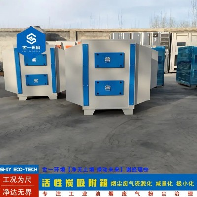 二级活性炭吸附箱废气处理PP活性炭净化箱光氧净化器活性炭吸附箱