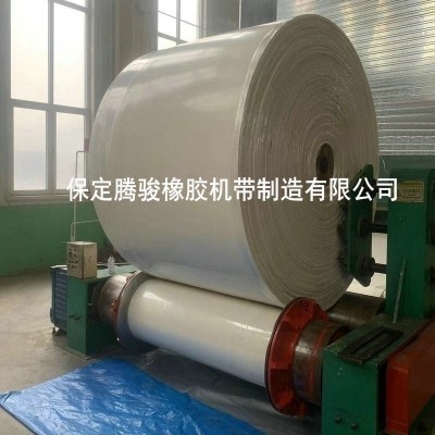 白色橡胶尼龙输送带传送带工业级耐高温耐磨流水线环形橡 胶输送带