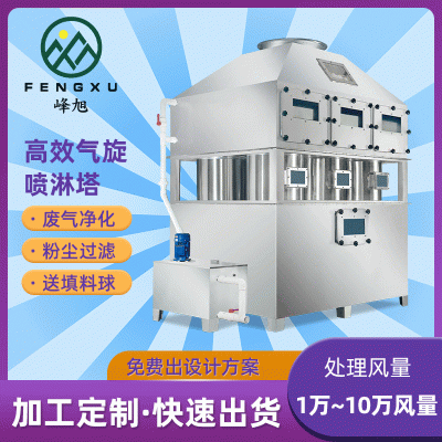 pp喷淋塔 废气烟雾脱硫处理设备 漆雾净化洗涤塔不锈钢喷淋塔