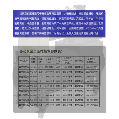 XD真空负压站纯铜电机工业用智能抽真空系统移动式真空泵负压站图5