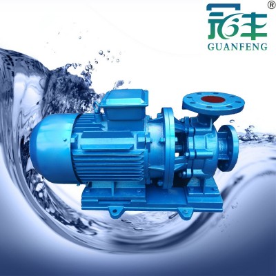 冠丰牌卧式单级管道离心泵铸铁 ISW50-160冷却水循环热水加压增压