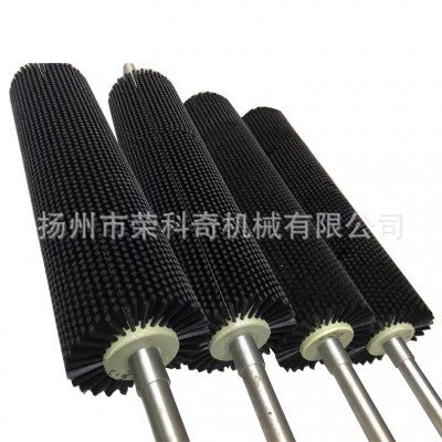 直销尼龙磨料丝毛刷辊 防静电塑料毛刷辊 清洗机尼龙丝毛刷辊批发