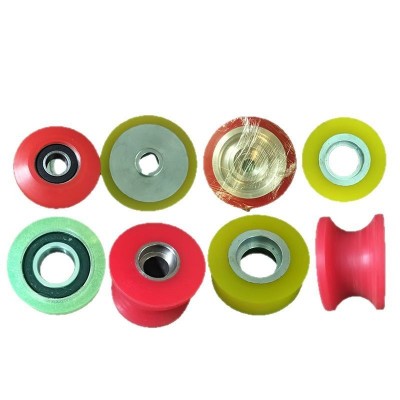 聚氨酯包胶轮无动力滚筒从动轮胶辊输送带双轴承轮浇筑PU 聚氨酯轮