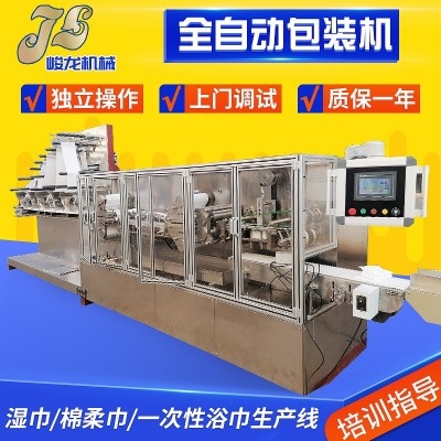 全自动湿巾纸包装机 湿巾纸折叠包装生产线 全自动湿巾机