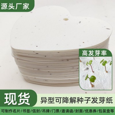 现货可生物降解发芽开花手工环保纸艺术纸定制种子纸种子 卡片定做