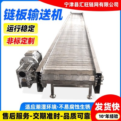 链板输送机物流分拣传输304不锈钢输送机输送设备流水线输送机
