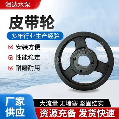 锥套皮带轮厂家批发水泵用多槽皮带轮配件欧标铸铁电机皮带传动轮
