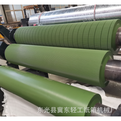 瓦楞纸板加工特氟龙处理单面机 包装机械瓦楞辊 纸箱设备绿色坑机