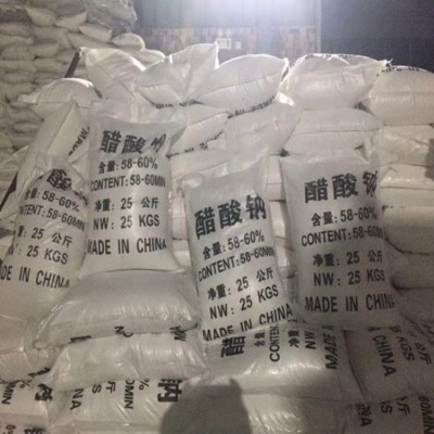 工业级三水醋酸钠 乙酸钠58-60含量 25公斤英文包装