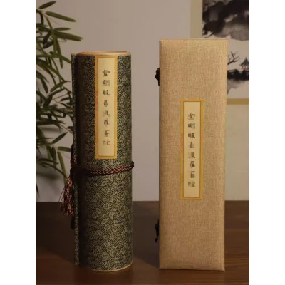 金刚经卷轴长卷礼盒装10米字画礼品盒宣纸小楷毛笔手卷