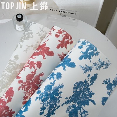 复古加厚印花牛皮纸花束包装纸艺术纸鲜花包装材料花艺包花纸diy