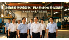 北海市委书记李楚调研太阳纸业北海园区