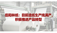 岳阳林纸：公司造纸生产线目前满产