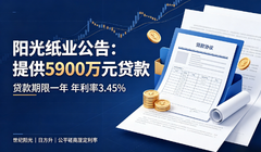 世纪阳光纸业向当地国有企业授出5900万元贷款