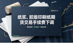 纸浆、胶版印刷纸期货交易手续费下调
