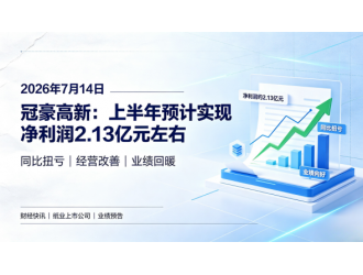 冠豪高新:上半年预计实现净利润2.13亿元左右 同比扭亏