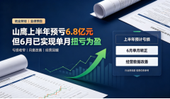 山鹰上半年预亏6.8亿元 但6月已实现单月扭亏为盈